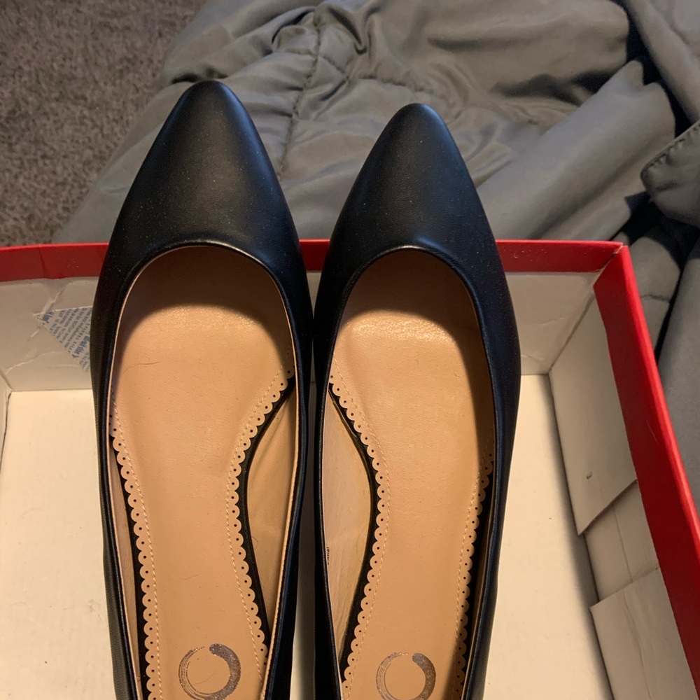 Black flats - never worn.